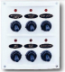 Schalttafel 12 V mit 6 Schaltern wei�er Kunststoff Mit LED BBN4