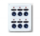 Schalttafel 12 V mit 6 Schaltern wei�er Kunststoff Mit LED BBN4
