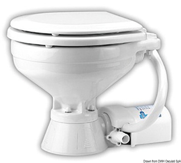 Für Boot Camper Wc Toilette Marine Elektrisch 24v IN Porzellan Weiß