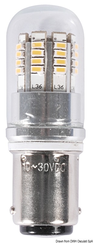 LED-SMD-Lampe BA15D für LED-Strahler mit Glasabdeckung Leistung 2,5 Watt