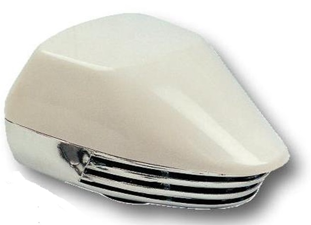 Bootshupe Einklang aus Kunststoff mit weißen Kappe und verchromten Unterteil
