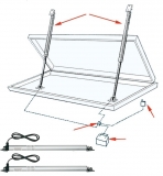 Elektrischer Lukenheber Hub 600mm Spannung 12V Doppelt Elektrischer Lukenheber Hub 600mm Spannung 12V Doppelt