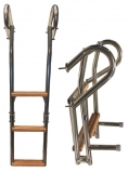 NIRO Badeleiter mit 3 Holzstufen BBN42 NIRO Badeleiter mit 3 Holzstufen BBN42
