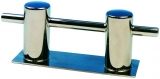 Poller Doppelt Niro Stahl Höhe 100 mm Montage über Fußplatte 200 x 60 mm Poller Doppelt Niro Stahl Höhe 100 mm Montage über Fußplatte 200 x 60 mm