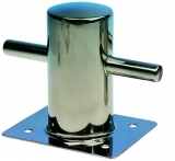 Poller Niro Stahl Höhe 145 mm Montage über Fußplatte 120 x 145 mm Poller Niro Stahl Höhe 145 mm Montage über Fußplatte 120 x 145 mm