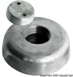 Anode mit versenkbarer Halterung Sockel 135mm Höhe 52mm Gewicht 4,5kg Zink Anode mit versenkbarer Halterung Sockel 135mm Höhe 52mm Gewicht 4,5kg Zink