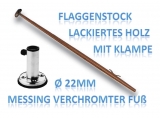 Flaggenstock 600mm und Flaggenstockhalter 90� � 22 mm