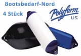 4 x Polyform Fender Typ F1 schwarz 4 x Polyform Fender Typ F1 schwarz