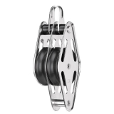 Sprenger - 12mm Gleitlagerblock mit 2 Rollen, Bügel und Hundsfott Sprenger - 12mm Gleitlagerblock mit 2 Rollen, Bügel und Hundsfott