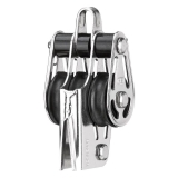 HS Spenger Block V-Klemmenblock, 3 Rollen, Hundsfott, Bügel Edelstahl rostfrei HS Spenger Block V-Klemmenblock, 3 Rollen, Hundsfott, Bügel Edelstahl rostfrei
