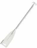 Paddel mit Blatt aus weißem ABS und Nylonbootshaken am Ende Länge: 160cm Paddel mit Blatt aus weißem ABS und Nylonbootshaken am Ende Länge: 160cm