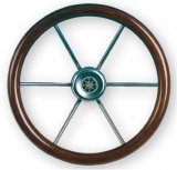 Steuerrad Lenkrad Teleflex Leader Wood 360mm NIRO mit Teak-Holz fr Teleflex Boots- Steuerung