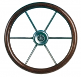 Steuerrad Lenkrad Teleflex Leader Wood 390mm Mahagoni-Holz fr Teleflex Boots- Steuerung