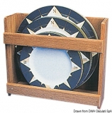 Ablage für Teller Für 12 Teller aus Teakholz , Maße 28,5x26cm, Tiefe 9,5cm Ablage für Teller Für 12 Teller aus Teakholz , Maße 28,5x26cm, Tiefe 9,5cm