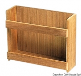 Halterung aus Teakholz für Büchsen und andere Küchengeräte 316x101x254mm, Wandbefestigung. Halterung aus Teakholz für Büchsen und andere Küchengeräte 316x101x254mm, Wandbefestigung.