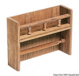 Küchenrollenhalter aus Teakholz mit Ablage für Gewürzdosen Küchenrollenhalter aus Teakholz mit Ablage für Gewürzdosen