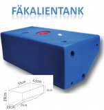 Fkalientank aus Kunststoff 50 Liter abgeschrgte Seite
