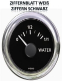 Standanzeiger H2O Wasser 10/180 Ohm VDO ViewLine Farbe wei�