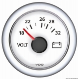 Voltmeter 8/16V VDO ViewLine Farbe weiß Voltmeter 8/16V VDO ViewLine Farbe weiß