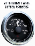�ldruckanzeige 5 bar bis 80psi VDO ViewLine Farbe wei�