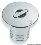 Einfüllstutzen aus verchromten Messing Typ FUEL 38mm gerade Einfüllstutzen aus verchromten Messing Typ FUEL 38mm gerade