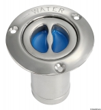 Deckeinfüllstutzen aus hochglanzpoliertem, Edelstahl Typ WATER 38mm gerade Deckeinfüllstutzen aus hochglanzpoliertem, Edelstahl Typ WATER 38mm gerade