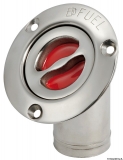 Deckeinfüllstutzen aus hochglanzpoliertem, Edelstahl Typ FUEL 38mm Mit Krümmer 45 Grad Deckeinfüllstutzen aus hochglanzpoliertem, Edelstahl Typ FUEL 38mm Mit Krümmer 45 Grad