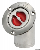 Deckeinfüllstutzen aus hochglanzpoliertem, Edelstahl Typ FUEL 50mm Mit Krümmer 45 Grad Deckeinfüllstutzen aus hochglanzpoliertem, Edelstahl Typ FUEL 50mm Mit Krümmer 45 Grad