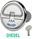 Einfüllstutzen Quick Lock Diesel gerade 50mm mit Schlüssel Einfüllstutzen Quick Lock Diesel gerade 50mm mit Schlüssel