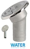 Einfüllstutzen Quick Lock Water abgewinkelt 30 Grad 38mm mit Schlüssel Einfüllstutzen Quick Lock Water abgewinkelt 30 Grad 38mm mit Schlüssel