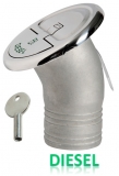 Einfüllstutzen Quick Lock Diesel abgewinkelt 30 Grad 50mm mit Schlüssel Einfüllstutzen Quick Lock Diesel abgewinkelt 30 Grad 50mm mit Schlüssel