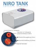 NIRO Einbautank 112 Liter 1000x400x280 mm (+30)