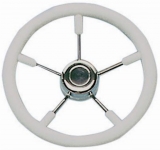 Steuerräder mit Speichen aus rostfreiem Edelstahl 350mm weiß Steuerräder mit Speichen aus rostfreiem Edelstahl 350mm weiß