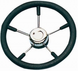 Steuerräder mit Speichen aus rostfreiem Edelstahl 320mm schwarz Steuerräder mit Speichen aus rostfreiem Edelstahl 320mm schwarz