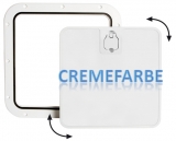 Inspektionsluken mit abnehmbarer Frontabdeckung, cremefarben RAL 9010 375 x 375 Inspektionsluken mit abnehmbarer Frontabdeckung, cremefarben RAL 9010 375 x 375