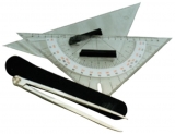 Marinezirkel, Kurs- und Anlegedreieck in TascheAusbildungssatz - Training kit