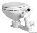 Manuelles WC Modell compact Toilettenbrille Holz weiß lackiert Manuelles WC Modell compact Toilettenbrille Holz weiß lackiert