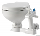 Manuelles WC Modell compact Toilettenbrille Kunststoff weiß Manuelles WC Modell compact Toilettenbrille Kunststoff weiß