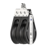 Block mit 2 Rollen und durchgehendem NIRO Bügel aus der S-Block Serie 12mm Block mit 2 Rollen und durchgehendem NIRO Bügel aus der S-Block Serie 12mm