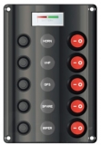 Schalttafel 12V ABS, 5 Pos. und Voltanzeige Schalttafel 12V ABS, 5 Pos. und Voltanzeige