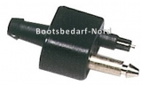 Johnson Evinrude Anschlussstecker mit Schlauchanschluss, für vorübergehenden Anschluss Johnson Evinrude Anschlussstecker mit Schlauchanschluss, für vorübergehenden Anschluss