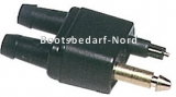 Johnson Evinrude Anschlussstecker mit doppelten Schlauchanschluss, für vorübergehenden Anschluss Johnson Evinrude Anschlussstecker mit doppelten Schlauchanschluss, für vorübergehenden Anschluss