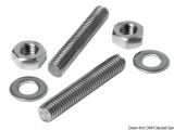 Gewinde Schrauben Kitt aus Inox für Klampen 6x60mm Gewinde Schrauben Kitt aus Inox für Klampen 6x60mm