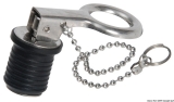 Lenzstopfen aus VA-Stahl 22 mm mit Kette Lenzstopfen aus VA-Stahl 22 mm mit Kette