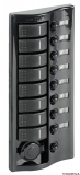 Schalttafel 7 Schalter 1 Taster Graphite, poliert Schalttafel 7 Schalter 1 Taster Graphite, poliert