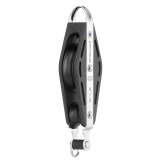 Violinblock mit 2 Rollen und durchgehendem NIRO Bügel Hundsfott aus der S-Block Serie 12mm Violinblock mit 2 Rollen und durchgehendem NIRO Bügel Hundsfott aus der S-Block Serie 12mm
