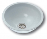 NIRO-Waschbecken rund wei, Epoxy beschichtet  = 290mm Auenma