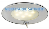 LED-Einbauleuchte VA-Stahl, poliert ATRIA Wasserdicht, IP40. Nickelfarbe, satiniert mit Schalter LED-Einbauleuchte VA-Stahl, poliert ATRIA Wasserdicht, IP40. Nickelfarbe, satiniert mit Schalter