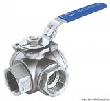 3 Wege-Kugelhahn aus rostfreiem Edelstahl AISI316 1/2"e; 3 Wege-Kugelhahn aus rostfreiem Edelstahl AISI316 1/2"e;