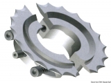 Leinenschneider aus Edelstahl mit Befestigungsklemme für 50mm Welle Leinenschneider aus Edelstahl mit Befestigungsklemme für 50mm Welle